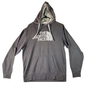 The North Face Gray Hoodie Mens Size L/G Pullover Logo Graphic Warm